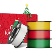 ANYCUBIC Silk PLA Filament 1.75mm, 3D Printer Filament, Print with FDM 3D Printers, Dimensional Accuracy +/- 0.03 mm,4 Pack 1KG Spool, Christmas Red +