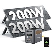 AFERIY P180Pro 1024Wh Portable Power Station with 2 200W Solar Panel, Expandable to 5120Wh, 1H Fast Charging,