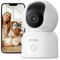ZOSI C518 2K 3MP Indoor Security Camera - 360° Pan/Tilt Baby Monitor & Dog Cam, Dual-Band 2.4G/5G WiFi Pet Camera with App, Smart Person Detection, 2