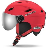 Odoland Kids Ski Helmet with Visor Goggles for Boys Girls, Adjustable Toddler Snowboard Helmet with Magnetic Buckle Strap for Children Ages 3-12 for S