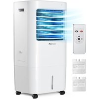 Pro Breeze 4-in-1 Air Cooler with 10 Litre Capacity, Remote Control, 3 Fan Speeds & LED Display. Powerful Evaporative Air Cooler with Built-in 7.5 Hou