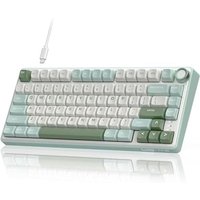 RK ROYAL KLUDGE R75 Mechanical Keyboard Wired with Volumn Knob, 75% TKL Custom Gaming Keyboard Gasket Mount RGB Backlit with Software, MDA Profile, Ho