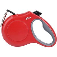 Fida Retractable Dog Lead, 5m Extendable Dog Lead for Small Dog Up to 12KG with Anti-Chew Wire | 360° Tangle Free | Strong Nylon Tape | Reflective St