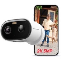MERCUSYS MC410 Battery Outdoor Security Camera Wireless, 2K CCTV Camera Outdoor with Colour Night Vision, 180-Day Battery Life, Person Detection, Spot