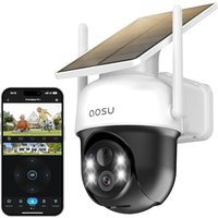 aosu 2K/3MP WiFi Security Camera Outdoor Wireless, Solar Outdoor Camera, Home Surveillance with Panoramic PTZ, Automatic Tracking, Colour Night Vision