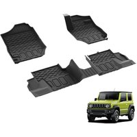 3W Car Floor Mats Tailored for Suzuki Jimny JB64W/JB74W 2019-2026 3 Doors (Automatic Only), All Weather Pet Dog Friendly Non Toxic TPE Protector Foot