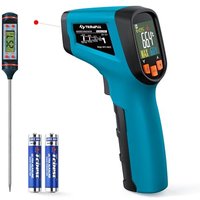 Tilswall Infrared Thermometer Gun, Laser Temperature Gun, -50°C~600°C (-58F~1112F) with Adjustable Emissivity, for Cooking/Pizza Oven/BBQ/Vehicle Re
