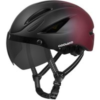 #ad Amazon Odoland_AV-UK Odoland Bike Helmet - Adult Bicycle Helmet with Detachable Magnetic Goggles Visor - Mountain Road Cycling Certified Lightweight Helmet Adjustable for