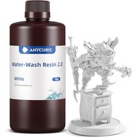 ANYCUBIC Water Washable 3D Printer Resin 2.0 with Easy Post-Processing, High Precision and High Resilience, Low Odor and Anti-Yellowing 3D Resin for L