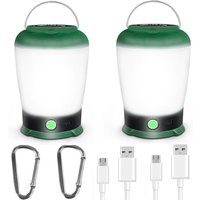 LETOUR 2 Packs Camping Light, Camping Lantern Rechargeable 2000 mAh Portable Tent Light 6 Lighting Modes, Waterproof Emergency Tent Lamp Outage 2 Pice