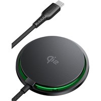INIU Magnetic Wireless Charger, Qi2 Certified 15W Fast Mag-Safe Wireless Charging Pad with Cooling Fan & LED Light, for iPhone 17 16 15 14 13 12 Serie