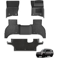 3W Floor Mats & Carpets Compatible for Land Rover Defender 130 L663 2020-2026, All Weather Dog Friendly TPE Car Mats, Custom Fit Defender 130 Floor Li
