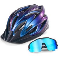 #ad Amazon Odoland_AV-UK Odoland Flash Bike Helmet with Cycling Sunglasses - Adult Cycling Helmets for Road Bike Mountain Bike - Adjustable Lightweight Cycling Helmet for Men