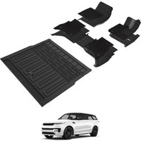 3W 2-Layer Floor Mats & Boot Liner Fit for Range Rover Sport L461 2023-2026, Odorless Thoex⢠Dog Friendly All Weather Premium Car Liner, Waterproof