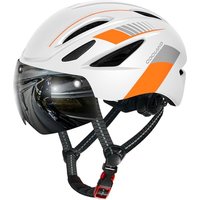 #ad Amazon Odoland_AV-UK Odoland Bike Helmet - Adult Bicycle Helmet with Detachable Magnetic Goggles Visor - Mountain Road Cycling Certified Lightweight Helmet Adjustable for