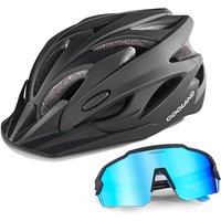 #ad Amazon Odoland_AV-UK Odoland Flash Bike Helmet with Cycling Sunglasses - Adult Cycling Helmets for Road Bike Mountain Bike - Adjustable Lightweight Cycling Helmet for Men