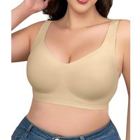 SHAPERX Bras for Women Full Coverage No Underwire Seamless Everyday Bra Comfort Wireless Padded Soft Support