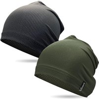 Outdoor Shaping 2 Pcs Cooling Skull Caps for Men Women, Breathable 3D Mesh Lightweight Slouchy Beanie for Cycling Gym Running
