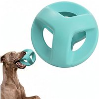 Fida Natural Rubber Dog Toys for Large Dogs & Aggressive Chewers, Dog Chew Toys for Interactive Fetch & Tug, Tough Dog Ball Toys, 11cm, 400g, Blue Blu