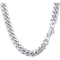 PROSTEEL Mens Cuban Chain, Silver/Gold Plated/Black Miami Chunky Curb Chain Necklace Hip Hop Jewellery, 5/6/10mm - 18"-30" Inches, 316L Stainless Stee