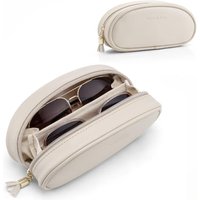 VLANDO Sunglasses Case, Portable Glasses Case with 2 Separate Compartments | Protective divider, Compact design, Easy access, Soft lining, Gift for wo