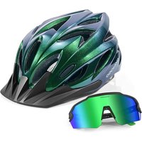 #ad Amazon Odoland_AV-UK Odoland Flash Bike Helmet with Cycling Sunglasses - Adult Cycling Helmets for Road Bike Mountain Bike - Adjustable Lightweight Cycling Helmet for Men