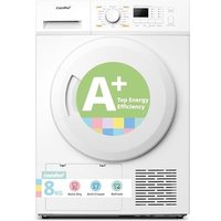 COMFEE' Freestanding Heat Pump Tumble Dryer,8kg Front Load, A+ Class, 16 Programmes, Auto-Dry,Anti-Crease,Refresh,White,CFG09EH80/W-UK