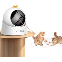 ROJECO Interactive Cat Toy, Rechargeable Automatic Cat Toy with 1000mAh Battery, 360° Magnetic Base, Random Motion Track, Run Quiet, Auto Sleep & 3 S