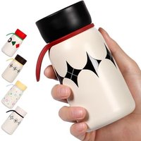 Stainless Steel Water Bottle, 350ml/12oz Double Walled Vacuum Insulated Metal Water Bottle for Hot&Cold Drinks for Handbag - 100% Leakproof (Black)