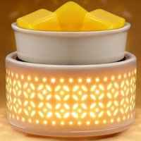 Maromamix Ceramic Wax Melt Warmer with 7-Color LightâElectric Candle Warmer for Scented Melts, PTC Heating Oil Burner for Home, Office, Gift & Decor