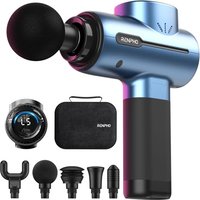 Massage Gun, RENPHO Powerful Message Gun Percussion Muscle Massage Gun Massager with 2500 mAh Battery and Type-C Charging for Muscle Massage Relax, Bl