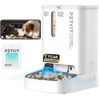 PETKIT Automatic Cat Feeder with Camera, Dual Hopper for Mixed Diets & Multi-Cat Feeding, 1080P HD Video with Night Vision, 2-Way Audio, Motion Captur