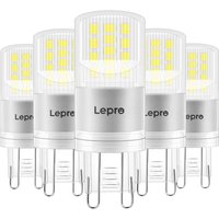 Lepro G9 LED Bulbs, Cool White 6000K, 3.8W 470lm, 40W Equivalent, Energy Saving, AC 220V-240V, Non-dimmable, Pack of 5