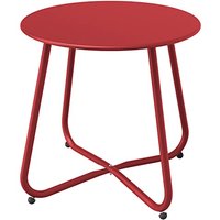 Grand patio Outdoor Side Table Small Table Round End Table Garden Table Lightweight Snack Table for Outdoor Garden Hallway Bedroom Living Room Terrace