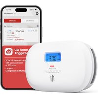 X-Sense Smart Carbon Monoxide Detector, Silence via App, CO Alarm with LCD Digital Display, Carbon Monoxide Alarm with Replaceable Battery, Compatible