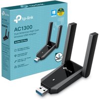 TP-Link Archer T5U Plus AC1300 USB WiFi Dongle for PC, Dual-Band USB WiFi Adapter with 2 High-Gain Antennas, USB 3.0, MU-MIMO, WPA3 Security, Windows