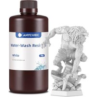 ANYCUBIC Water Washable 2.0 3D Printer Resin, 405nm High Precision and Anti-Yellowing 3D Resin, High Resilience, Easy Post-Processing Photopolymer Res