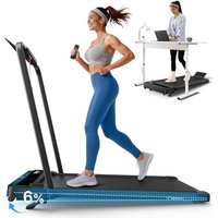 MERACH Walking Pad Treadmill with 0-9% Incline, 3 in 1 Under Desk Treadmill for Home/Office, 265LBS Capacity, 2.75HP Portable Treadmills with Magnetic
