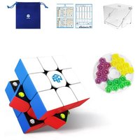356 M, 3x3 gans Magnetic Speed Puzzle Cube with Extra GES, Stickerless | Christmas Kids, Smooth Turning, Stable Control, Beginner-Friendly Performance