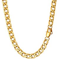 PROSTEEL Mens Cuban Chain Necklace, Curb Link Chains Silver/Gold Plated, 4mm/6mm/9mm/13mm Width, 18"-30" Inches, Hip Hop Jewellery -Send Gift Box 28"(