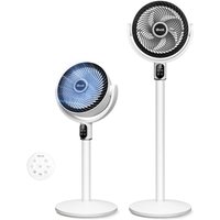 Levoit Standing Fan, 20dB Ultra Quiet Pedestal Fans for Bedroom, 1740m³/h Powerful Airflow, Air Circulation, 18W Low Energy Use, 90° Oscillating&Man