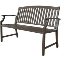 Grand patio Outdoor Bench, Garden Bench with Anti-Rust Aluminum Steel Metal Frame, Choice of Colours, Suitable for Indoor, Outdoor, Patio, Park (Dark
