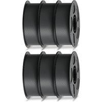 ANYCUBIC PLA Filament 1.75mm, 3D Printer Filament, Intelligent Identification, Dimensional Accuracy +/- 0.02mm, 6 Pack 1KG Reusable Spool, Texture Gre