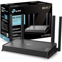 TP-Link Archer BE220 Dual-Band WiFi 7 Router,BE3600 EasyMesh WiFi Router with 4 Antennas,Seamless Extender Booster with 4K-QAM,Full Gigabit Ports,VPN