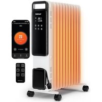 Pro Breeze® OmniWarm Smart 2500W 11 Fin Oil Filled Radiator - Digital - WiFi Smart App, Thermostat, 24Hr Timer, 3 Heat Modes, Child Lock, Overheat &