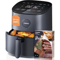 COSORI Air Fryer 4.7L, 9-in-1 Compact Air Fryers Oven, 130+ Recipes(Cookbook & Online), Max 230â Setting, Digital Tempered Glass Display, Quiet, 4 P