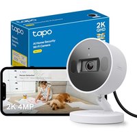 Tapo C125 Indoor Camera with Physical Privacy Shutter, 2K QHD Security Camera, No Monthly Fee, AI Detection, Pet & Baby Camera, CCTV, 2-Way Talk, 140Â