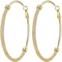 PROSTEEL Hoop Earrings for Women Large Stylish Big Hoops Hypoallergenic 316L Stainless Steel for Women Ladies Gold Plated/Black/Silver 20/30/40/50/60/