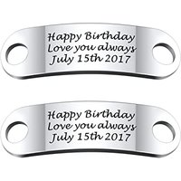 PROSTEEL 2 Pcs Personalize Name Shoe Buckle for Men/Women, Custom Shoe Decoration Charms, Monogram Initial/Nameplate Shoe ID Tags, Stainless Steel/Gol