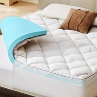 BEDLORE Mattress Topper Super King,2-in-1 Dual Layer Design (2" Gel Memory Foam + 2" Plush Top Cover),Memory Foam Mattress Topper Medium-Firm, OEKO-TE